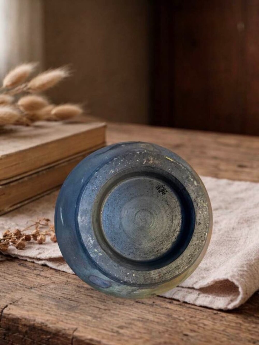 Handcrafted Raku Pottery Vase With Multicolor Iridescent Finish Unique Wabi Sabi - Picture 12 of 13